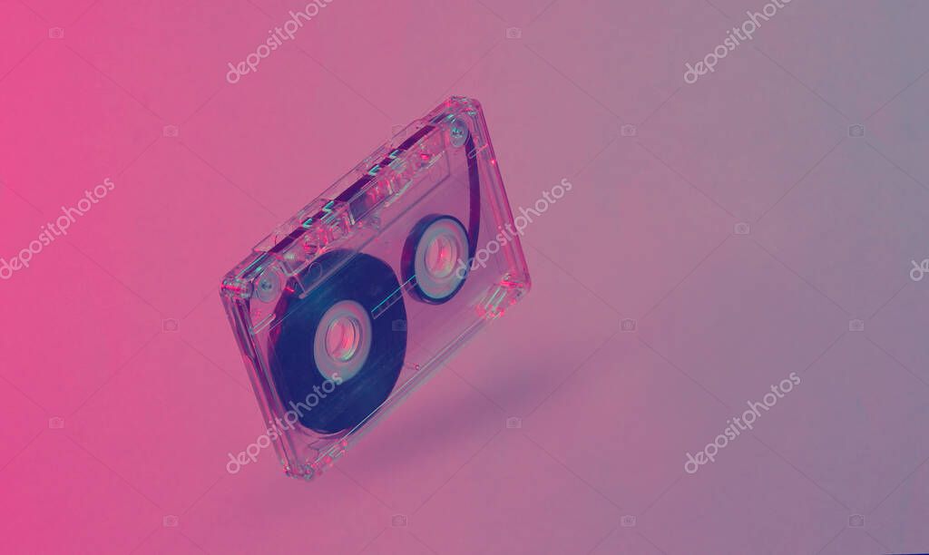 Retro-Kassette mit Neonfarben